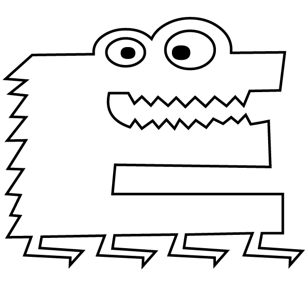 Letter E Coloring Page