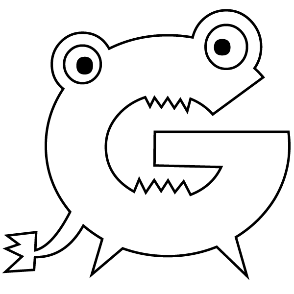 Letter G COLORING PAGE
