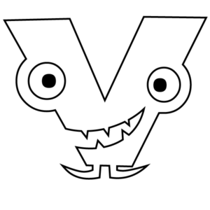 Letter V Coloring Page – Babadoodle