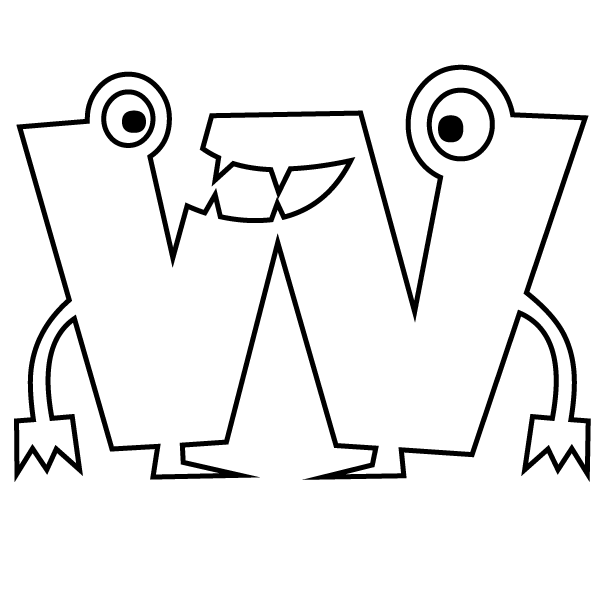 Letter W Coloring Page