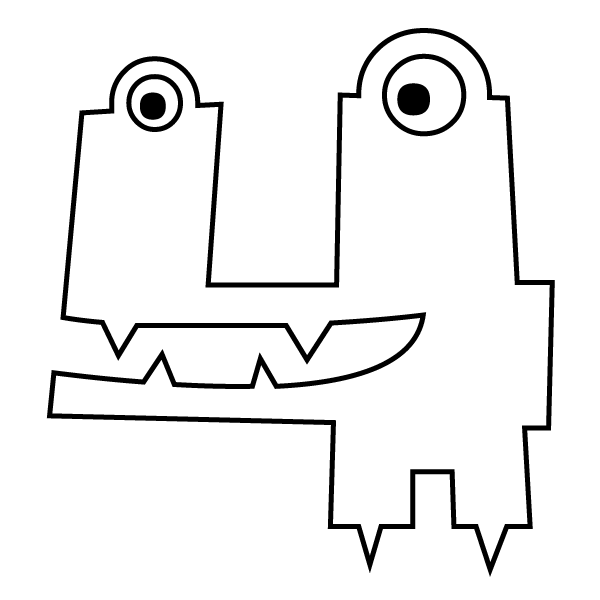 Number 4 Alphabeast Free Coloring Page Babadoodle