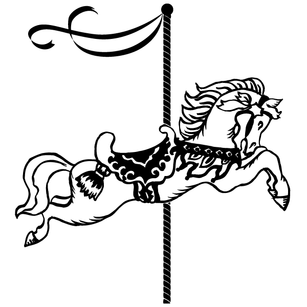 Merry Go Round Horse coloring page