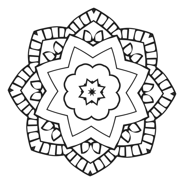 Mandala Coloring Page #1