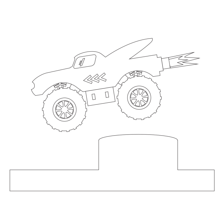 Monster Truck Coloring Page 1