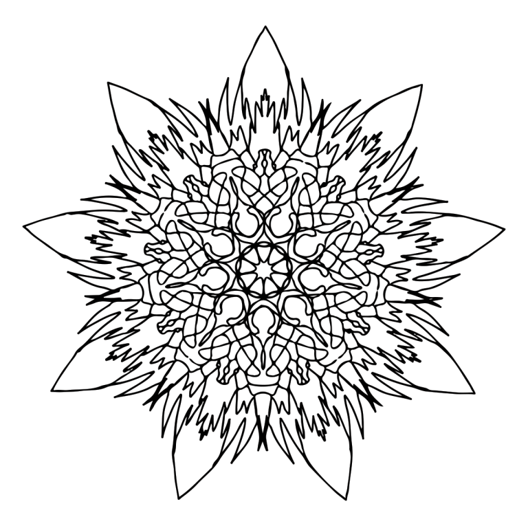 Flame Mandala Coloring Page