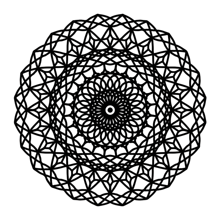 Geometric Mandala Coloring Page