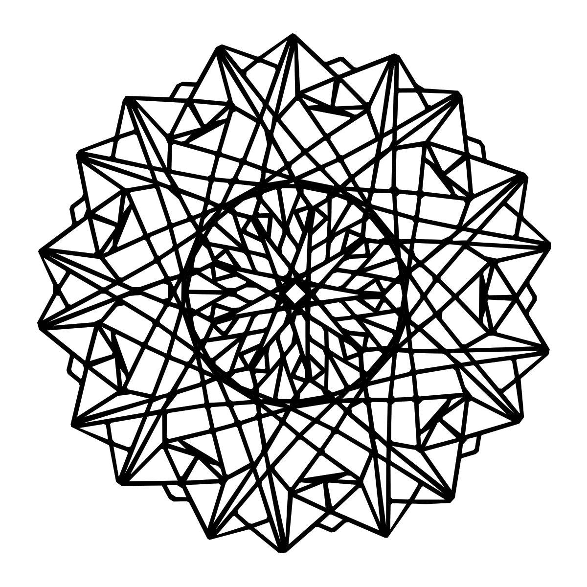 Geometric Mandala Coloring Page – Babadoodle