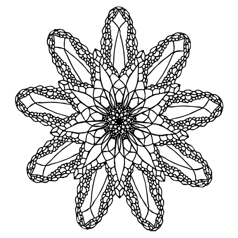 Sea Mandala Coloring Page