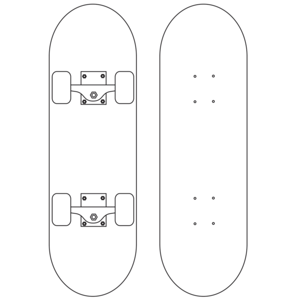 Skateboard Coloring Page (free) – Babadoodle