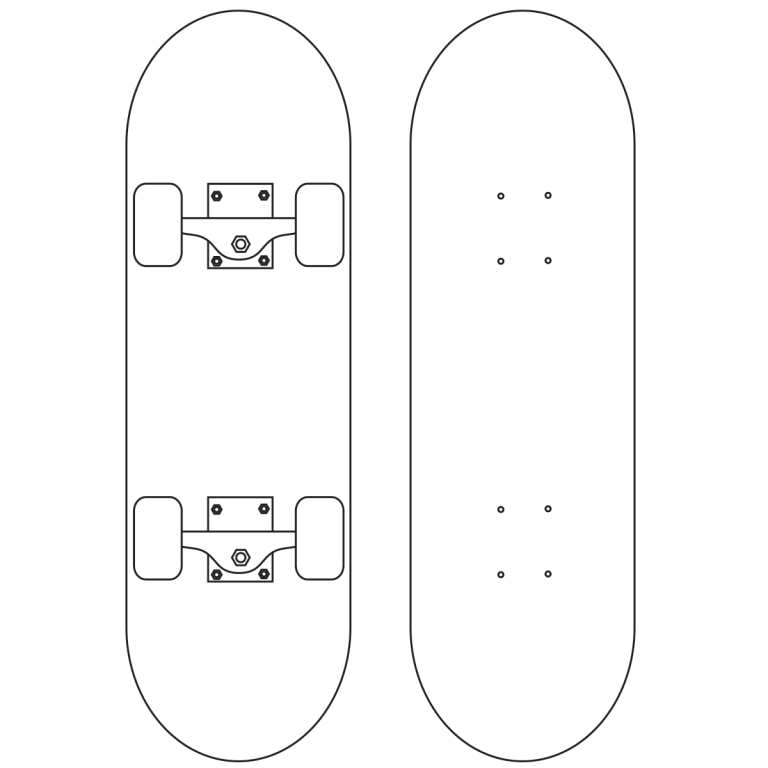 Skateboard Coloring Page (free)