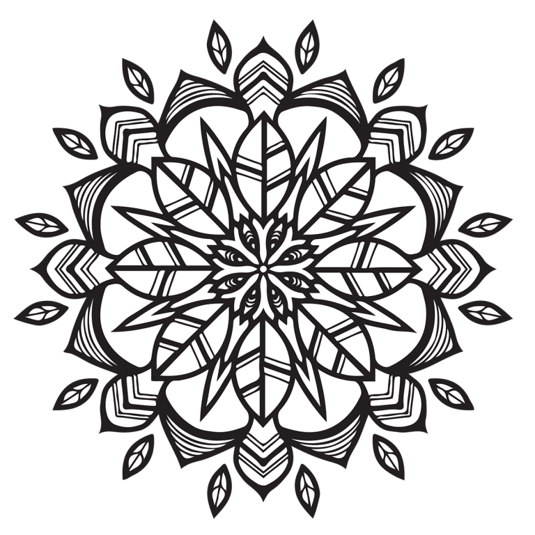 Modern Mandala Coloring Page