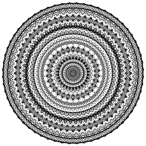 Modern Mandala Coloring Page – Babadoodle