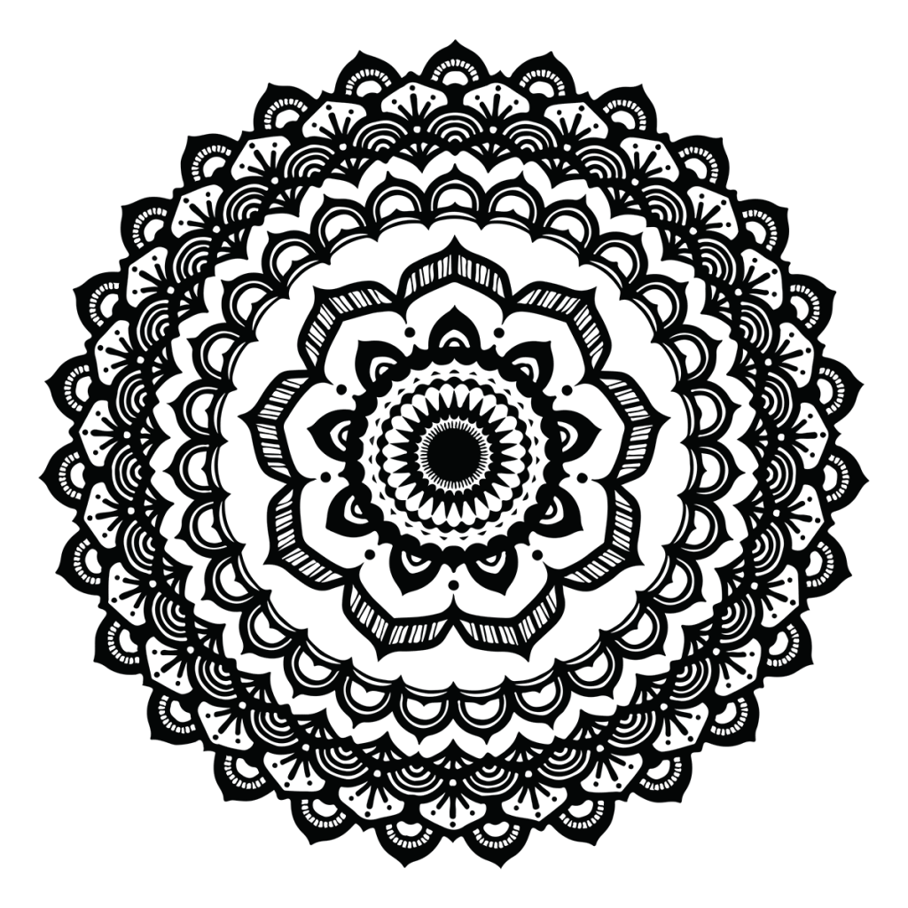 Floral Mandala Coloring Page – Babadoodle