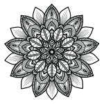 Floral Mandala Coloring LTa 39