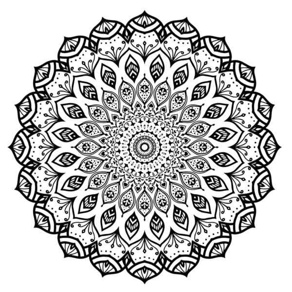 Modern Mandala Coloring Page – Babadoodle