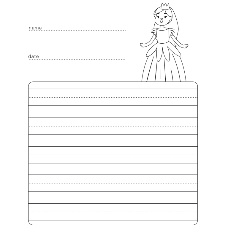 Practice Writing Printable (Princess)