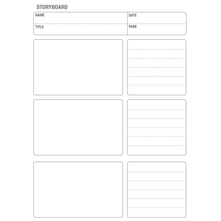 Storyboard Printable (blank)