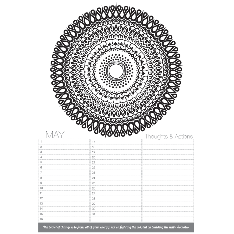 May “Any year” Calendar & Organizer (free pdf)