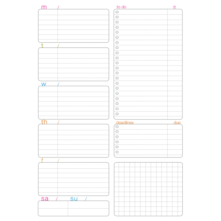 Weekly Planner & Organizer (free pdf)