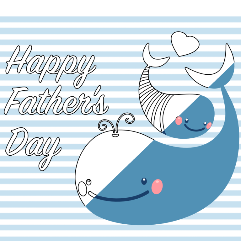 Whale Tale: Happy Father’s Day Card (printable)