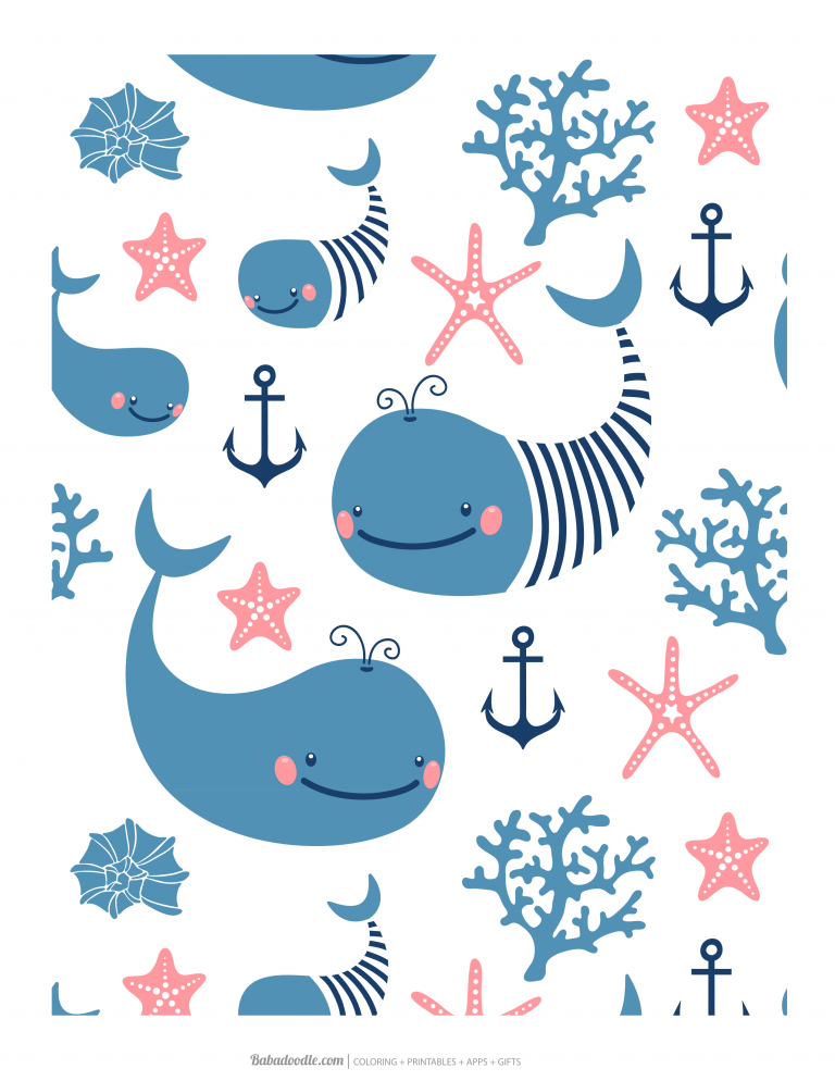 Whale Tale (printable wrapping paper)