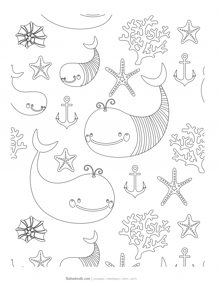 Whale Tale Coloring Page